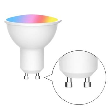Imagem de Lâmpada inteligente RGB Wi-Fi, compatível com controle remoto, indispensável para a casa, iluminação decorativa para a sala de estar(Entrada GU10-220V)