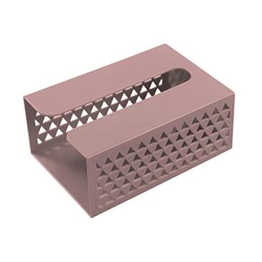 Imagem de Sala de Estar Caixa de Lenços Domésticos Suporte de Plástico de Lenço Removível Organizador de Guardanapos Oco Sem Perfuração (Cor: Amarelo, Tamanho: 13,5 * 8,3 * 19,5 cm) (Rosa 13,5 * 8,3 * 19,5 cm)
