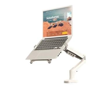 Imagem de Suporte para laptop braço mecânico suspenso desktop suporte de rack elevado suporte de resfriamento prateleira de livro de jogos F80-FP branco