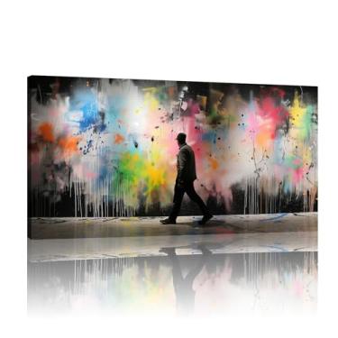 Imagem de Banksy Street Graffiti Wall Art, Banksy Graffiti Canvas, Banksy Graffiti Art Canvas, Graffiti Wall Art Prints, Banksy Mural - (50x100cm)50.8x101.6 cm sem moldura
