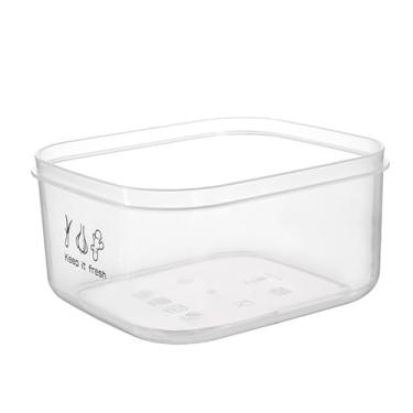 Imagem de ZJchao Recipiente de Armazenamento de Alimentos Camada Dupla Hermético Transparente Organizador de Cozinha para Geladeira Legumes Frescos Frutas Cebola Gengibre Alho PP PE Material