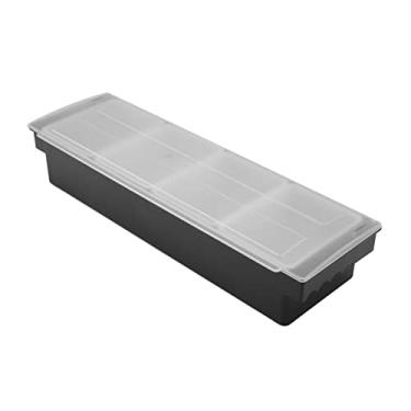 Imagem de GLOGLOW Embalagem de Armazenamento de Alimentos Tampa Transparente de Plástico Design Destacável Barra Multifuncional Caddy de Frutas para Vegetais Frutas Tempero Grãos de café Condimento Caddy, (4