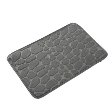 Imagem de Forro de Banheiro Antiderrapante e Absorvente Macio Secagem Rápida para Banheiro Lavabo 60x40cm(PARALELEPIPEDO CINZA,1)