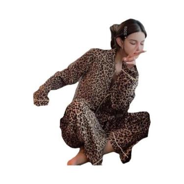 Imagem de Conjunto De Pijamas Coreanos De Manga Longa Para Mulheres, Roupas De C