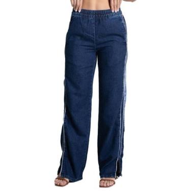 Imagem de Calça Jeans Sawary Wide Leg - 281327 - Azul médio 34, Azul, 34