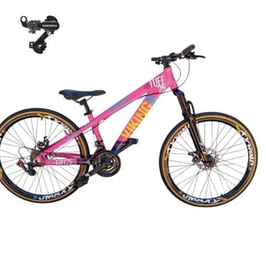 Imagem de Bicicleta 26 VikingX T25 24v Aluminio Cambio Traseiro Shimano Pneu Slick Fino Fx Amarela1.50-Unissex