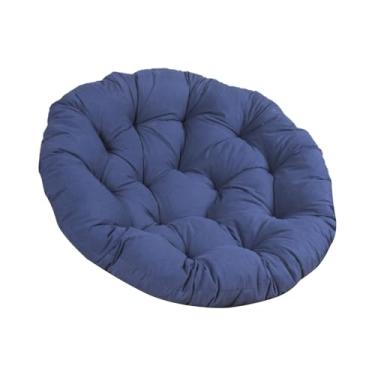 Imagem de ShengQuanHao Almofada para Cadeira Papasan, 50,8 Cm, Almofada para Cadeira Egg (somente a Almofada), Tapete Multifuncional para Cadeira de Jardim, Ideal para Cadei, Azul escuro, Tamanho real
