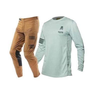 Imagem de Conjunto De Equipamentos De Motocross Masculino, Camisa E Calça Helium