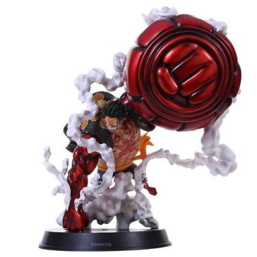 Imagem de Figura Asoucou Monkey D Luffy Gear 4 Anime PVC 24 cm