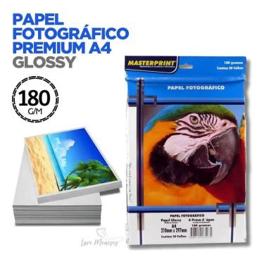 Imagem de 2X Masterprint A4 50 Folhas Papel Fotográfico 180G Brilho