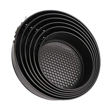 Imagem de Conjunto de Formas Bolo Redondas com Mola 6 Peças Panelas Forno Antiaderentes Sem Vazamentos Fundo Removível para Queijo