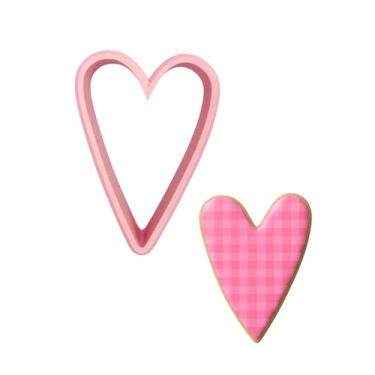 Imagem de Foose Cortador de biscoito Heart Primitive 7,6 cm feito nos EUA (plástico PLA impresso em 3D)