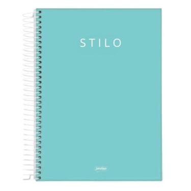 Imagem de Caderno universitario stilo 10m 160 folhas verde pastel cd - Jandaia