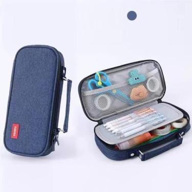 Imagem de Estojo De Lápis De Grande Capacidade Durável Simple COR:azul - oem, az