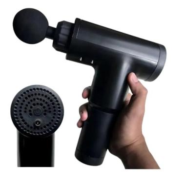 Imagem de Massageador Elétrico Muscular Portátil Profissional com 30 Velocidades e 4 Cabeças