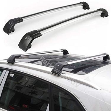 Imagem de YiXi-Partswell 2 peças de rack de teto travável barras transversais bagageiro alumínio adequado para Honda HRV HR-V 2016-2020 - prata