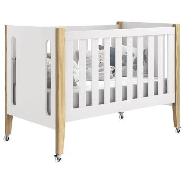 Imagem de Berço Americano Tom 3 em 1 Branco Acetinado Natural - Reller