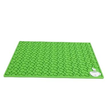 Imagem de Jiawu Tapete de Máquina de café de Silicone Verde Antiderrapante Design de Impermeabilização para Barra de café Em Casa Tapete de Gotejamento de Silicone