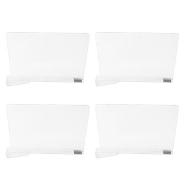 Imagem de Zerodis Divisor de Prateleira Transparente para Armário, Material PET, Organização de 5 Seções, Instalação Rápida para Guarda-Roupas e Roupas de Cama