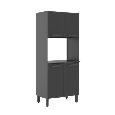 Imagem de Armário De Aço Para Forno 4 Portas Grafite Estilo Bertolini Grafite