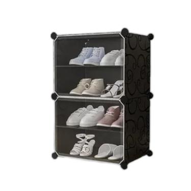 Imagem de Armário Sapateira Organizador Multiuso 4 Prateleiras - Preto