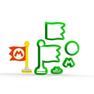 Imagem de Cortador Super Mario - Bandeira - Modular Tamanho 6 Cm