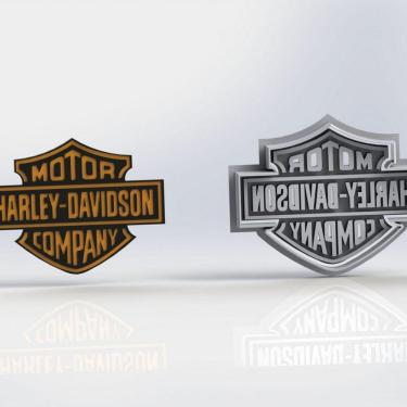 Imagem de Cortador Logo Harley Daividson Tamanho 6Cm