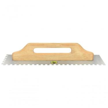 Imagem de Desempenadeira Para Drywall De Base Lisa Tramontina Com Dentes E Cabo De Madeira