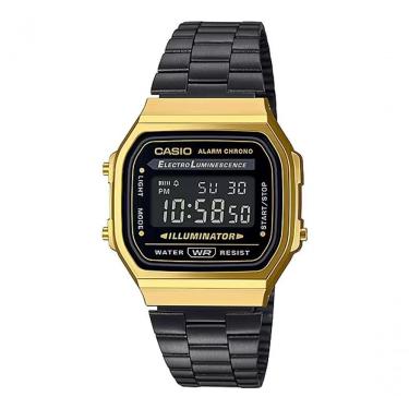 Imagem de Relógio Casio Vintage A168wegb-1bdf Preto E Dourado