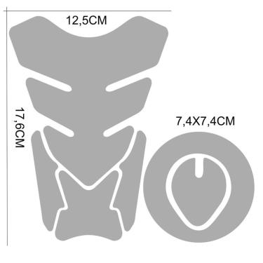 Imagem de Protetor Tanque E Bocal Adesivo Moto Honda Racing Até 2017 Azul Azul