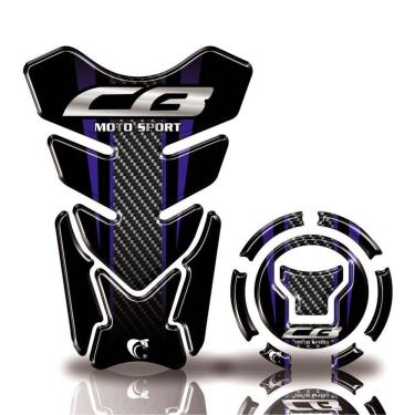 Imagem de Kit Protetor Tanque Adesivo Moto Honda Acima 2018 Cb 650R 1000R Azul