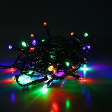 Imagem de Cordão Com 50 Lampadas De Led Formato Pequena Gota 5 Metros Fio Verde Escuro Colorido