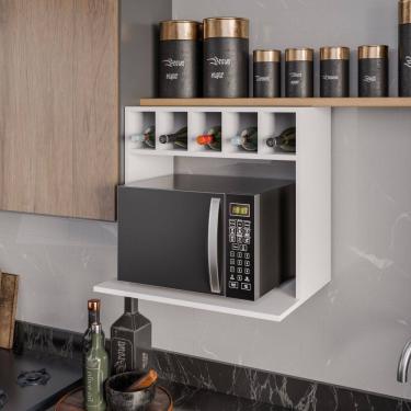 Imagem de Suporte para Microondas Lisa Branco Maderatto Móveis