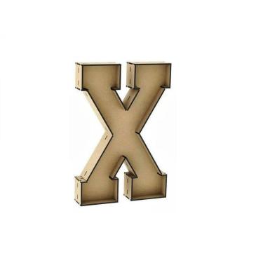 Imagem de Letra Caixa Grande X Mdf 30Cm De Altura Decoração