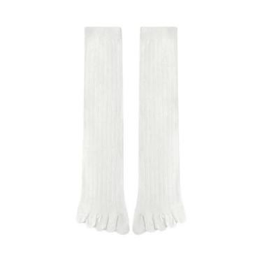 Imagem de Meias De Algodão Unissex De Cano Longo Com Dedos Separados, 3 Pares, A