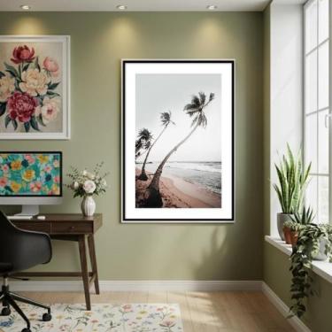 Imagem de Quadro Decor Palmeiras Do Sri Lanka 70X50Cm Mold Branca - Quadros On-L