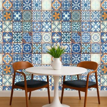 Imagem de Papel de Parede Adesivo Autocolante Decorativo Azulejo Português 10 ME