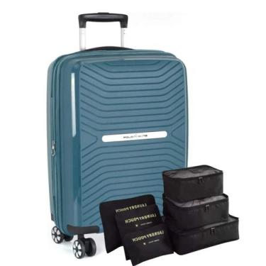Imagem de Mala 23Kg Expansível Em Polipropileno + Kit Organizador - Polo King