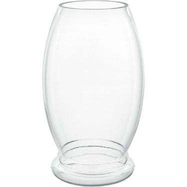 Imagem de VASO DECORATIVO ENFEITE CASA HOME&CO VIDRO 40x25x25cm TRANSPARENTE