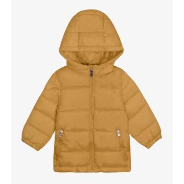 Imagem de Jaqueta Puffer Feminina com Capuz Trick Nick Marrom, 1, Verde
