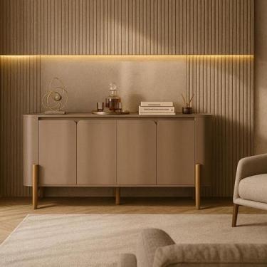 Imagem de Aparador Buffet Olívia Madeira Maciça Cantinho Do Café 160cm Hall De E