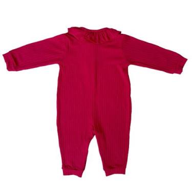 Imagem de Macacão Neném Roupinha Bebê Babadinho Canelado Bordado - Vaninha Baby,