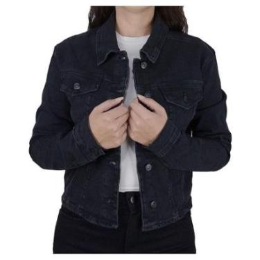 Imagem de Jaqueta Feminina Ouzzare Jeans Cropped Preta - ZZ8097-Feminino