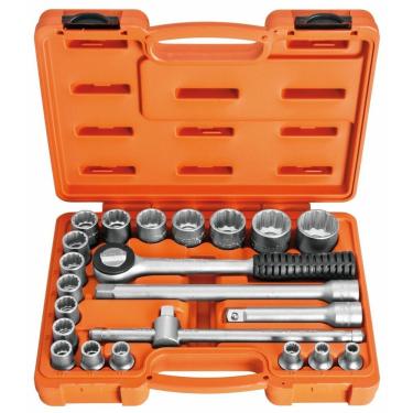 Imagem de Maleta Soquetes Tramontina Pro 1-2'' 22 Peças Aço Crv