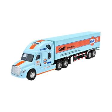 Imagem de Caminhão De Brinquedo De Liga Metálica Para Transporte De Contêineres,