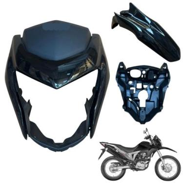 Imagem de Kit Carenagem Frontal Nxr Bros 160 modelo 2016 Até 2021 Máscara do Far