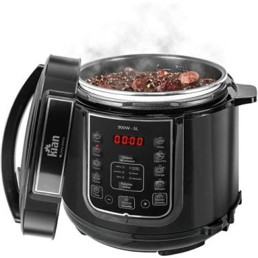 Imagem de Panela De Pressão Elétrica Kian Preta 5 Litros 900w 220v PPE-101, 220V