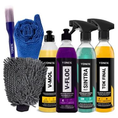 Imagem de Kit Limpeza Automotiva Vonixx V-mol V-floc Sintra Tok Final