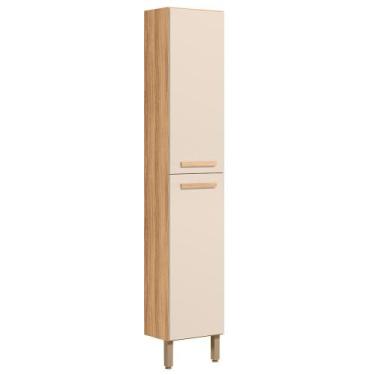 Imagem de Paneleiro Cozinha Intenza 40cm 2 Portas Freijó/Off White Cristal - Nic