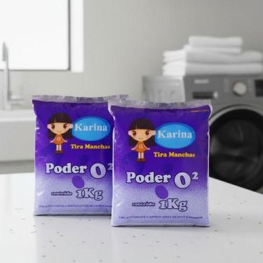 Imagem de Kit 2 Tira Manchas Roupa Percarbonato Poder O2 Poderoso - Karina Sabol
